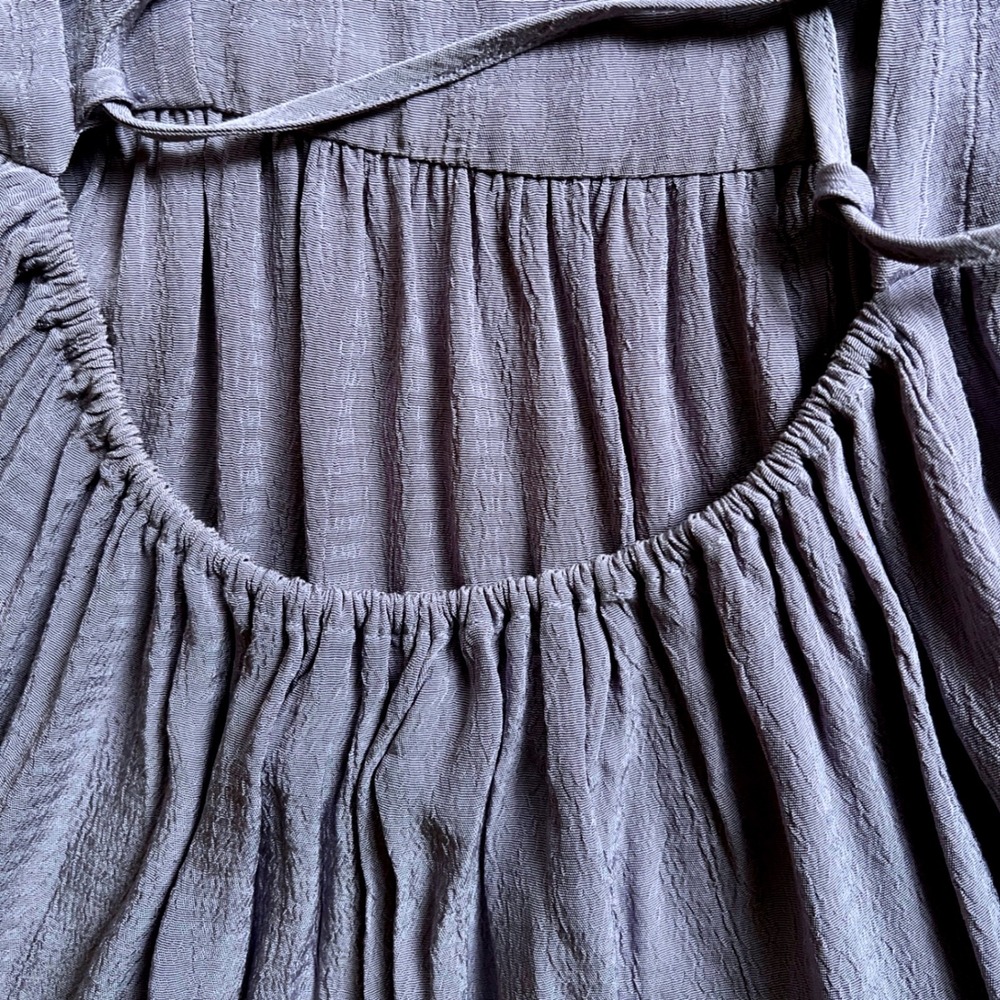 Christy Dawn Delphine Dress Lavender Purple Rayon Tiered Open Back Maxi Small - Picture 14 of 15